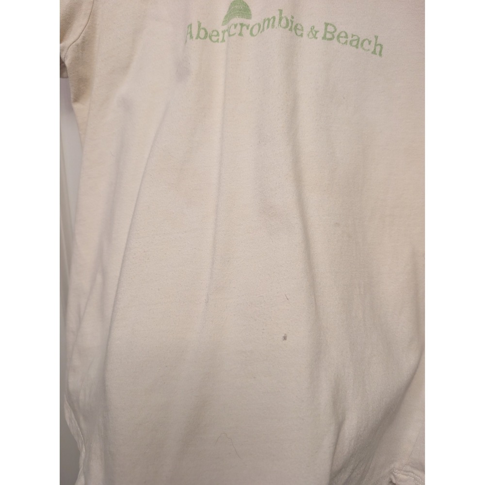Abercrombie & Fitch Vintage Y2K Abercrombie & Beach Graphic Baby Tee White Small - Picture 3 of 6